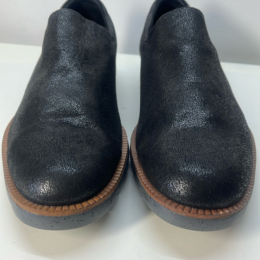 Donald J. Pliner Black Textured Leather SlipOn Shoes Size 11